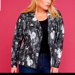 Lane Bryant faux leather moto jacket